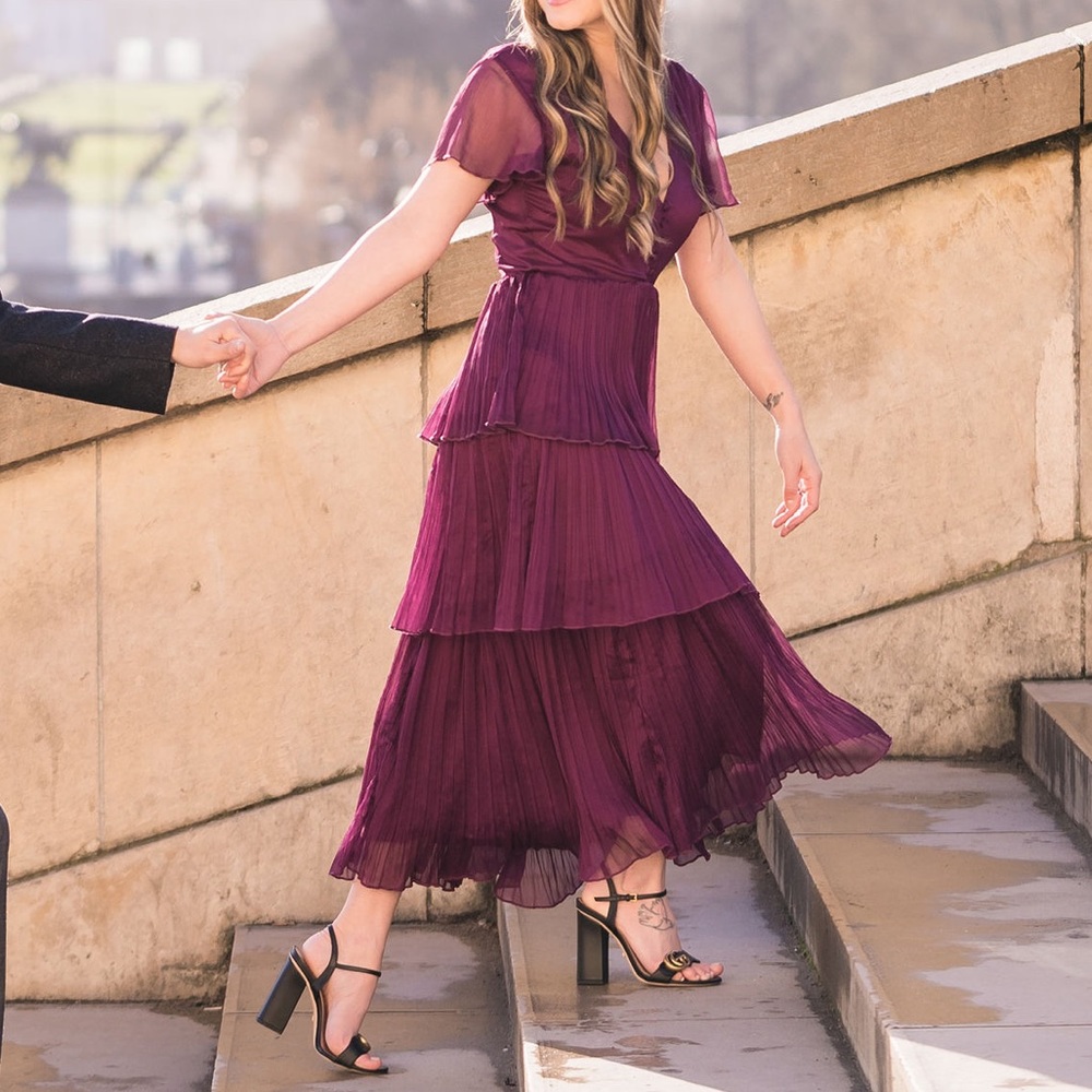 Chelsea 28 tiered midi dress in XS